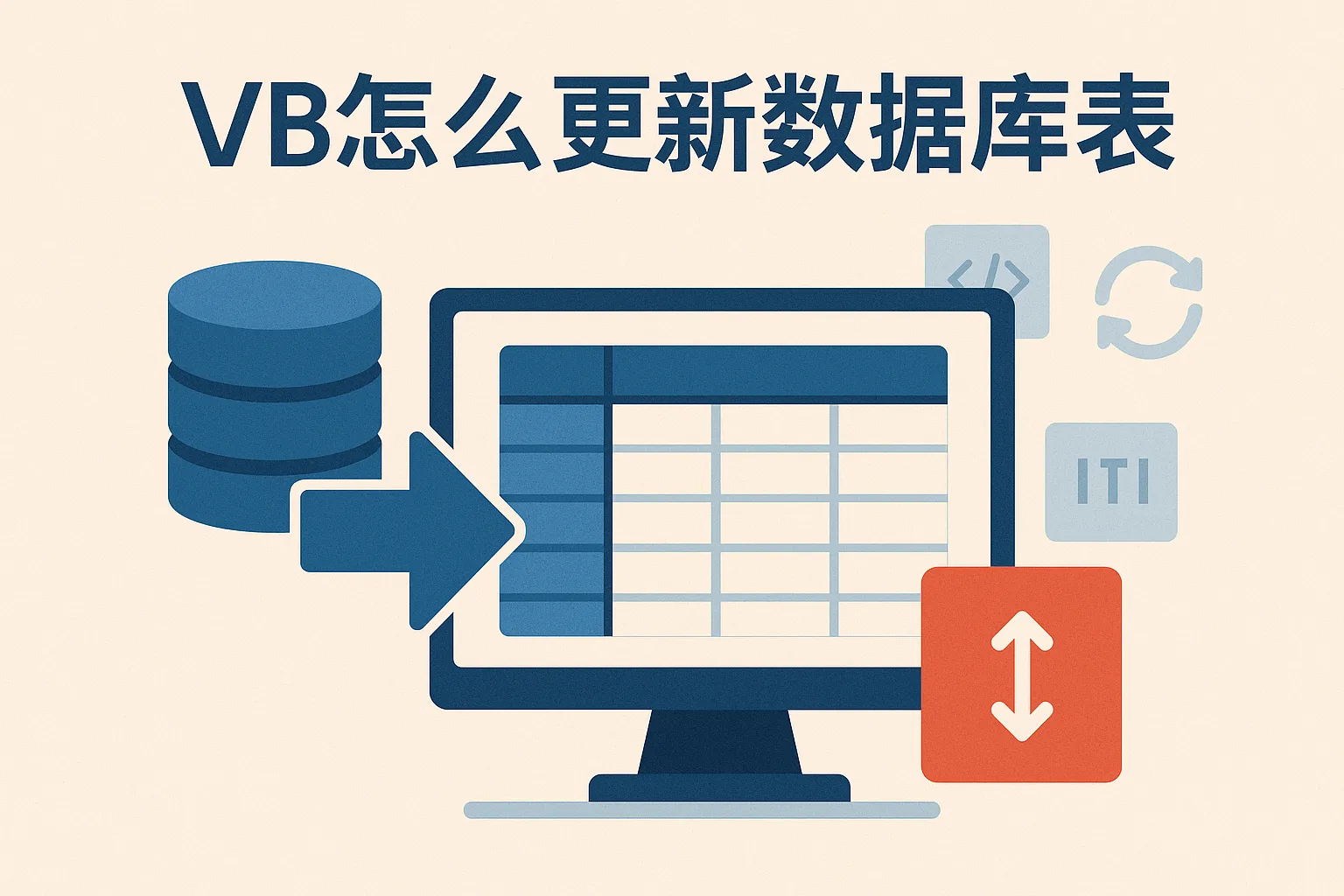 vb怎么更新数据库数据库表