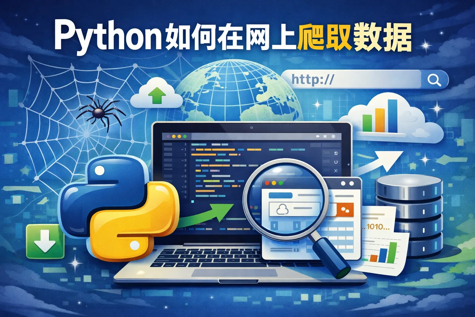 python如何在网上爬取数据