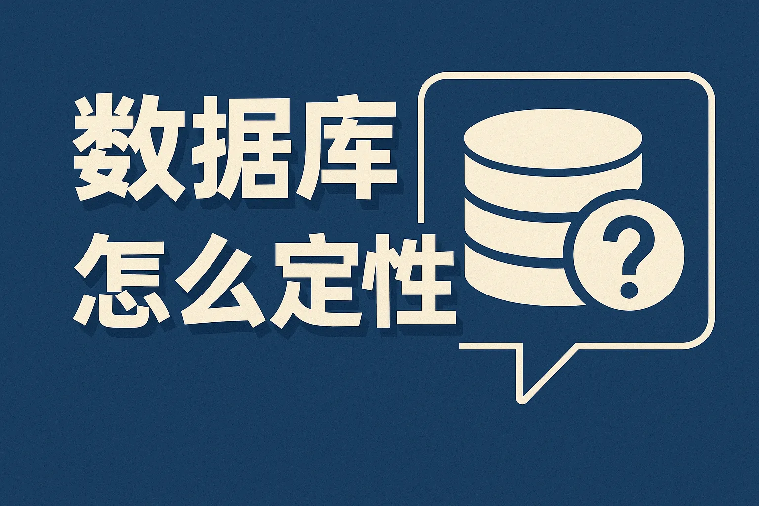 数据库怎么定性