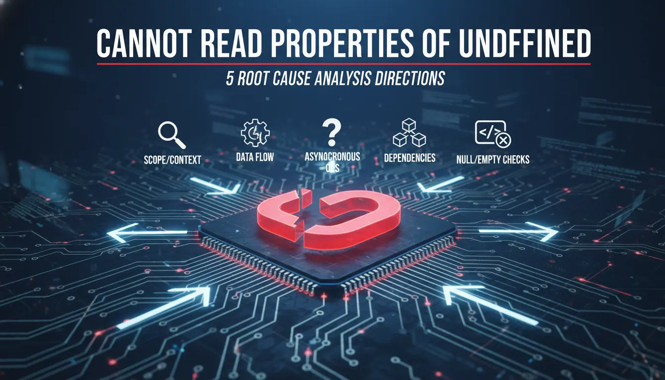 Cannot read properties of undefined反复出现怎么办？5个根因分析方向
