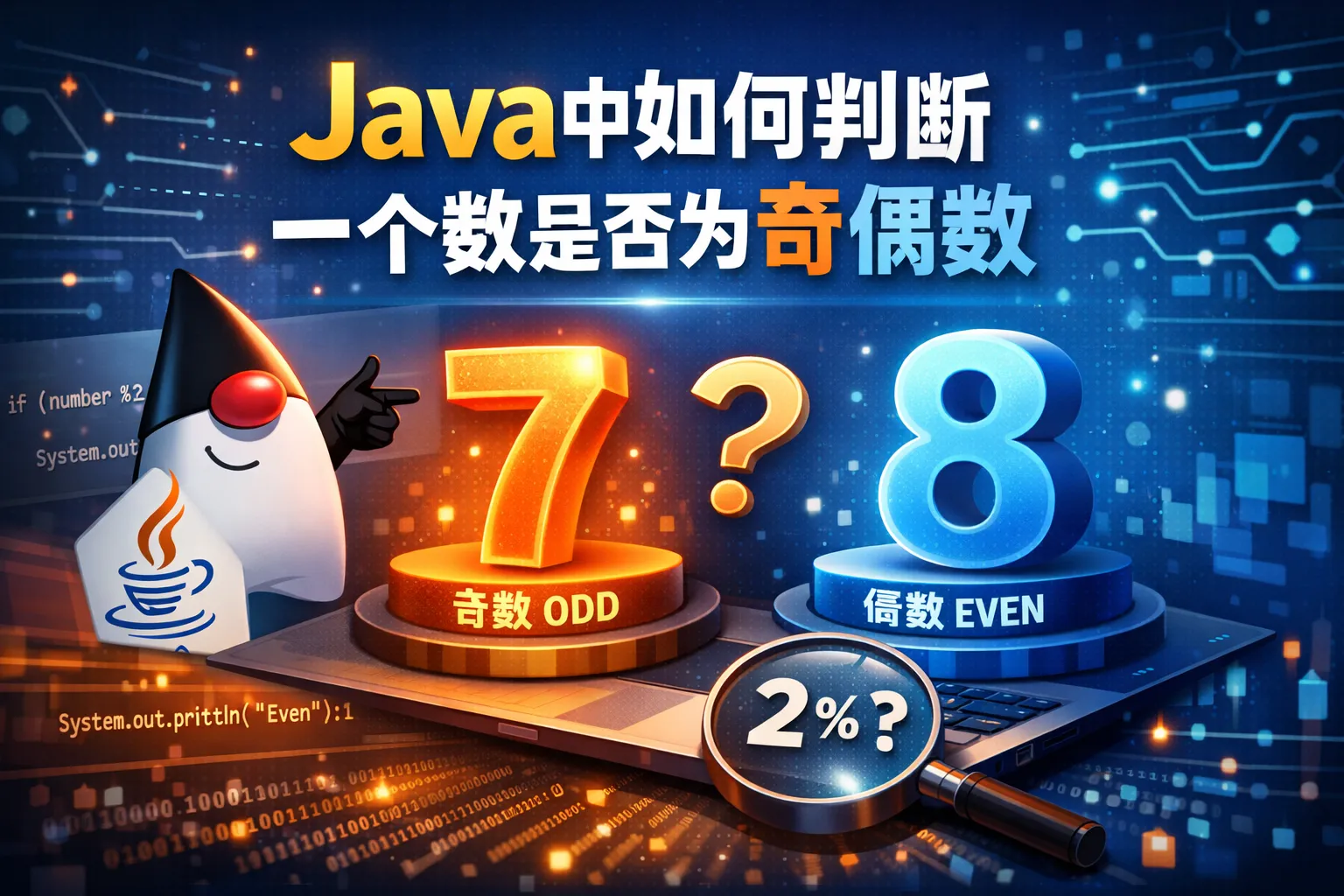 java中如何判断一个数是否为奇偶数