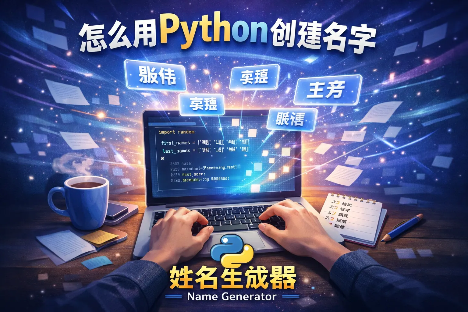 怎么用python创建名字