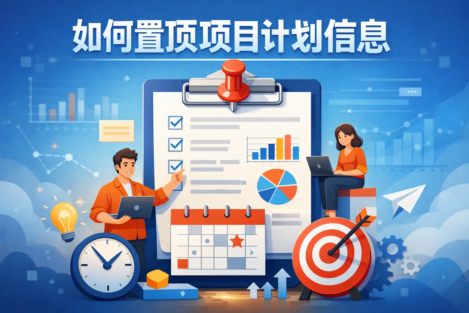 如何置顶项目计划信息