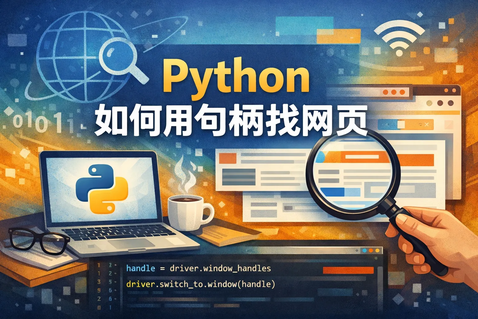 python如何用句柄找网页