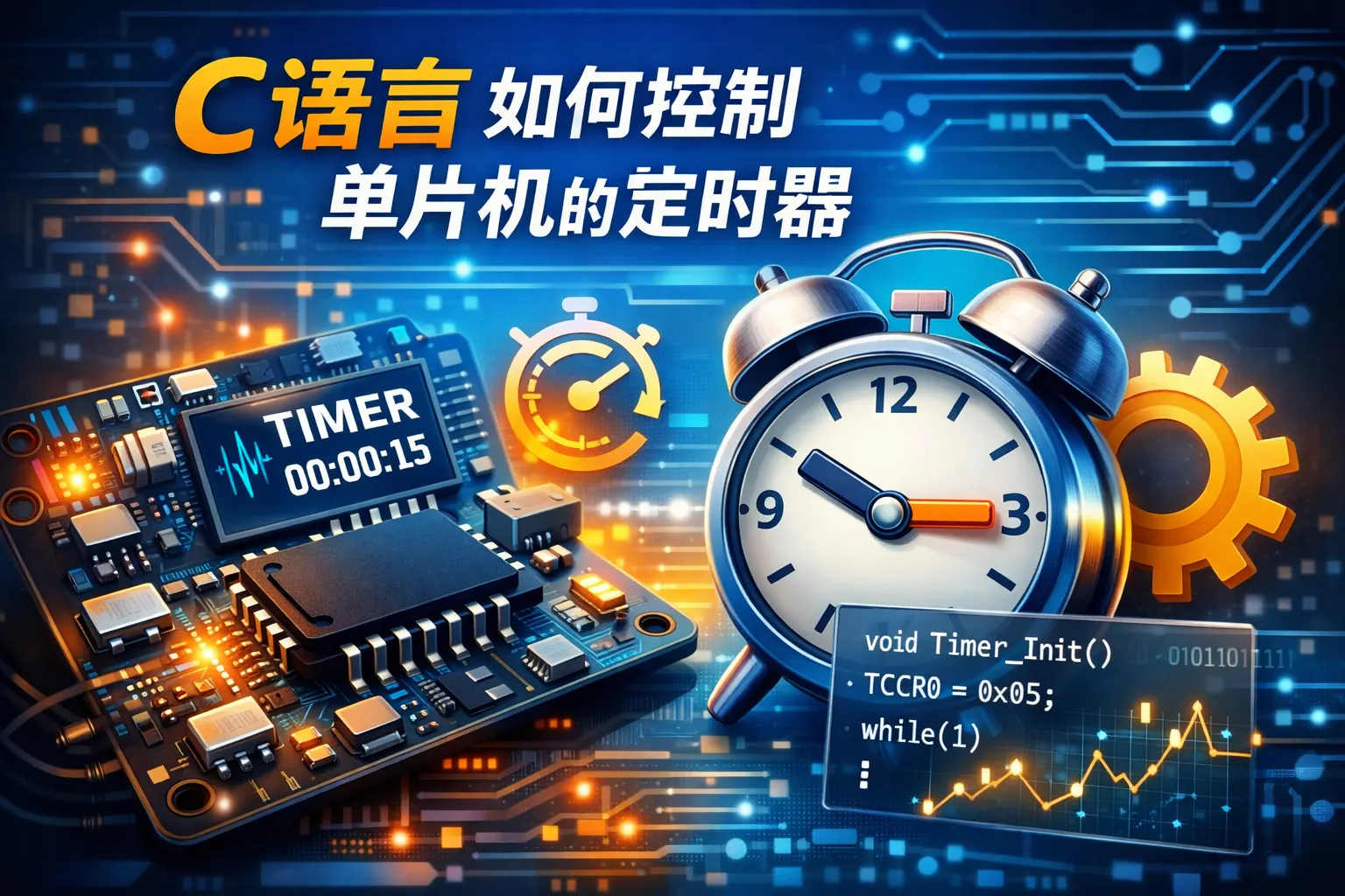 c语言如何控制单片机的定时器