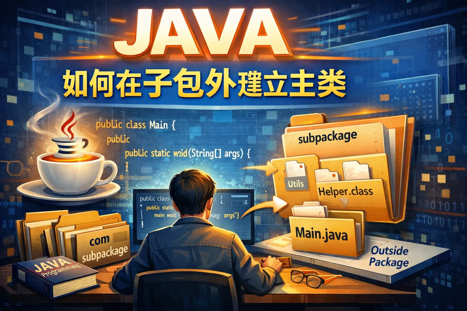 JAVA如何在子包外建立主类