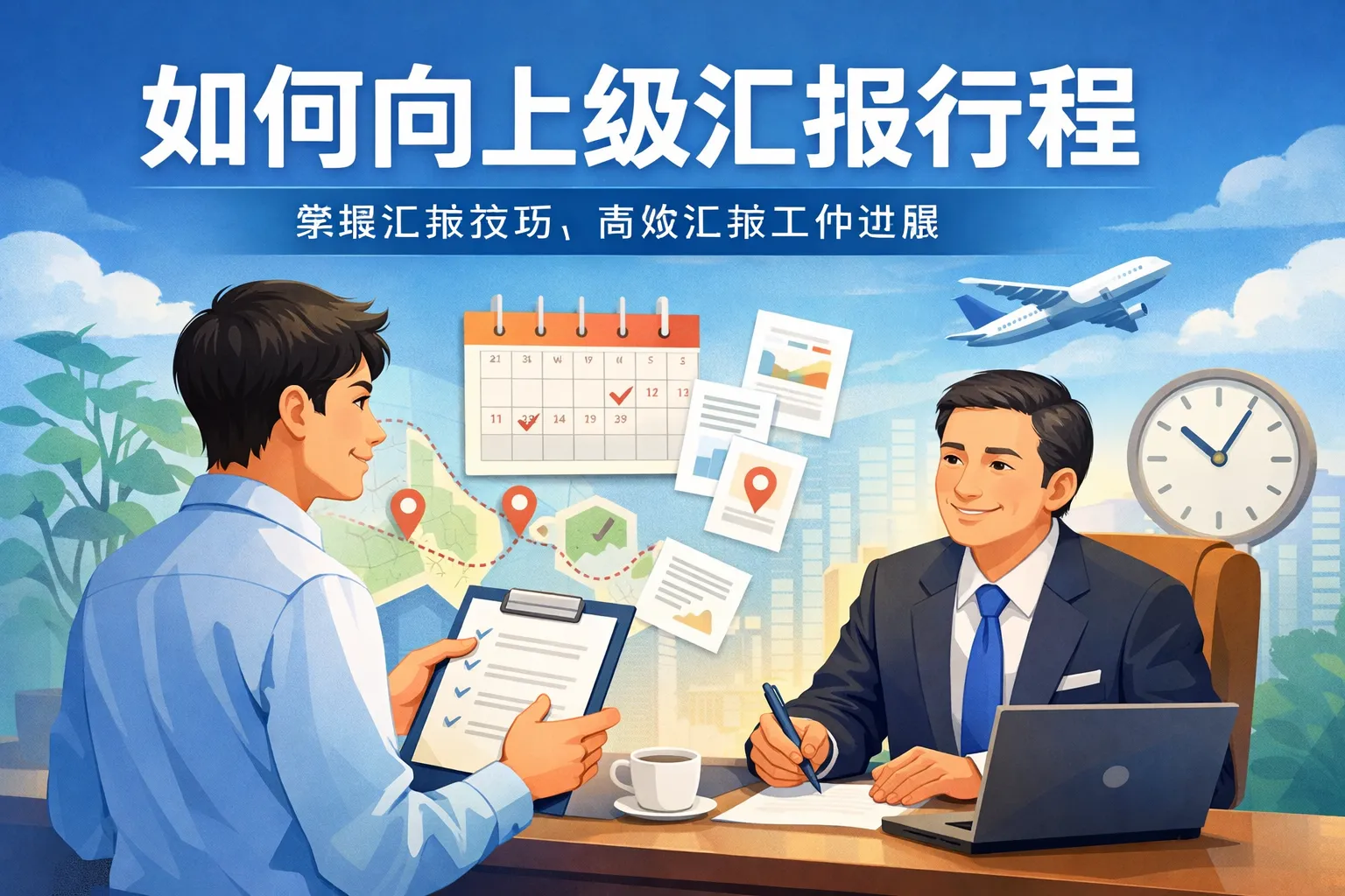 如何向上级汇报行程