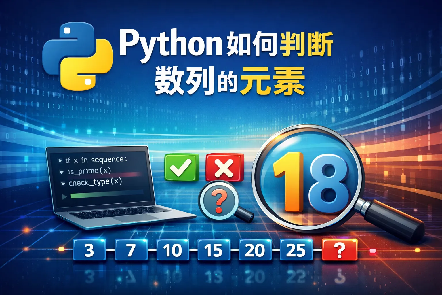 python如何判断数列的元素