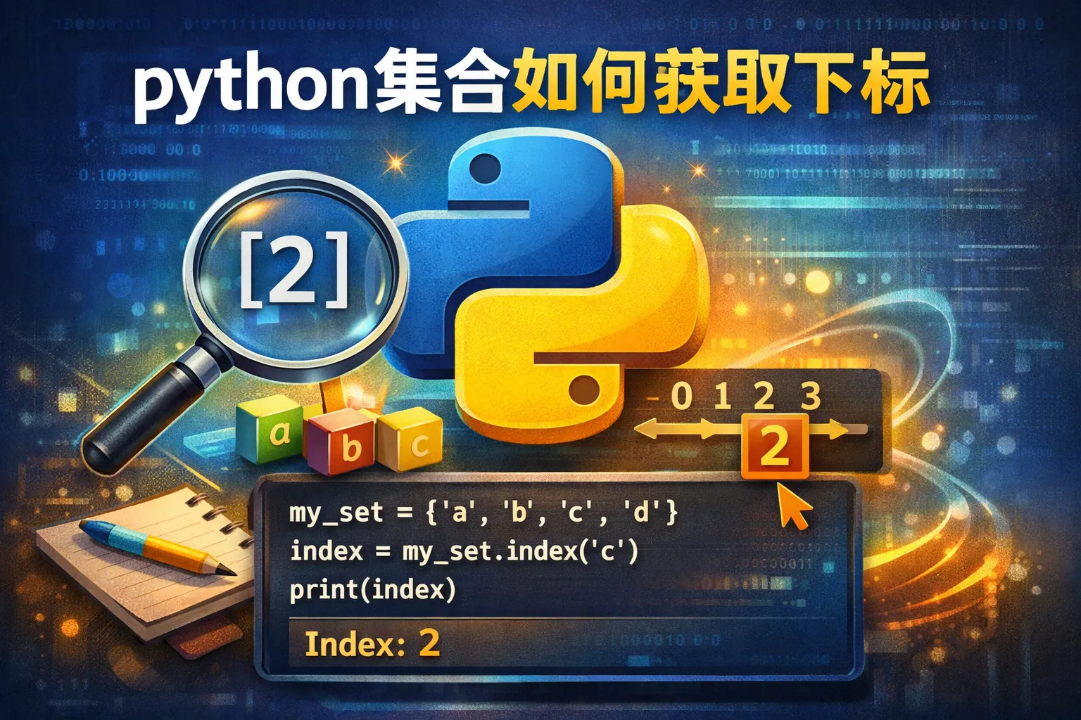 python集合如何获取下标