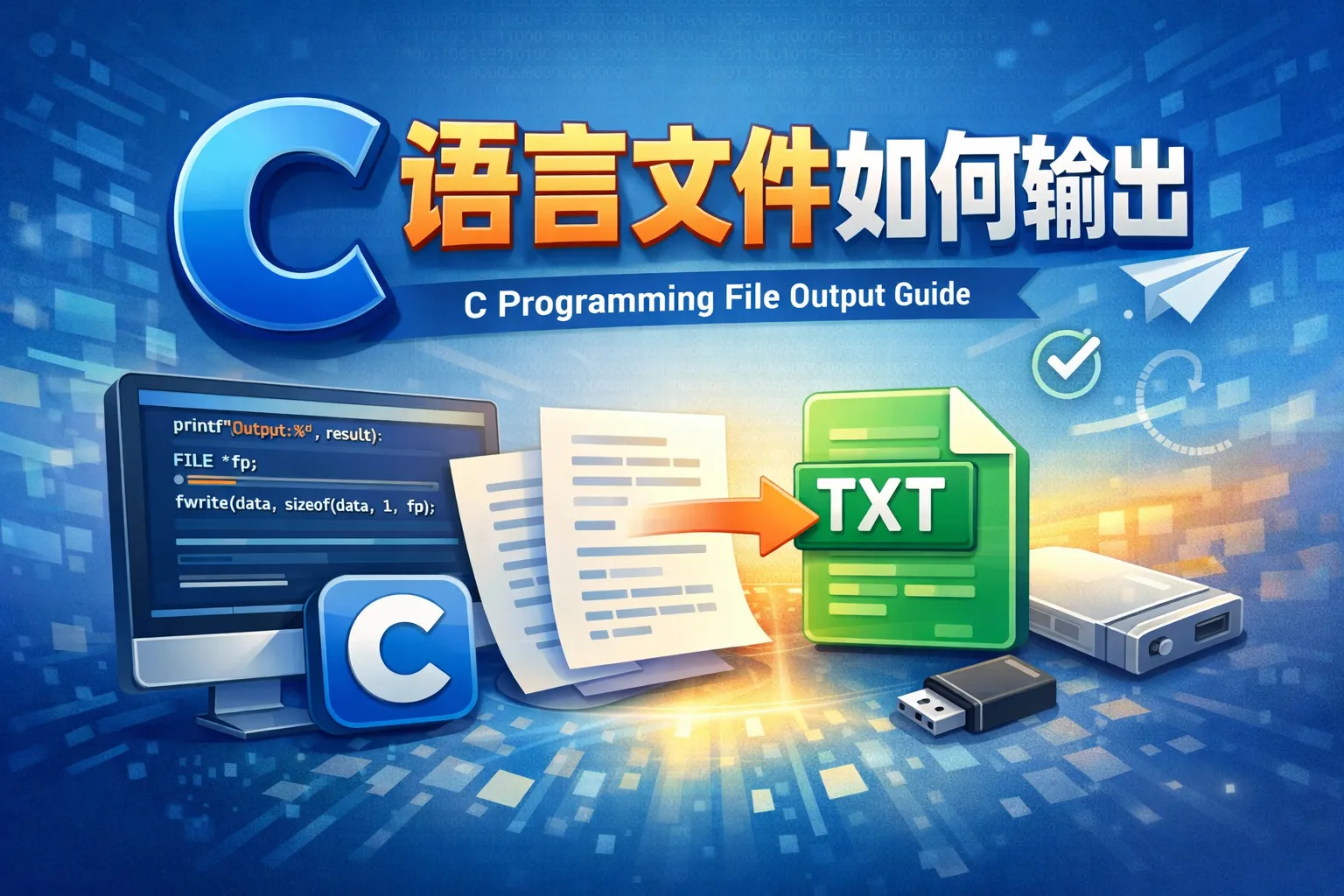 c语言文件如何输出