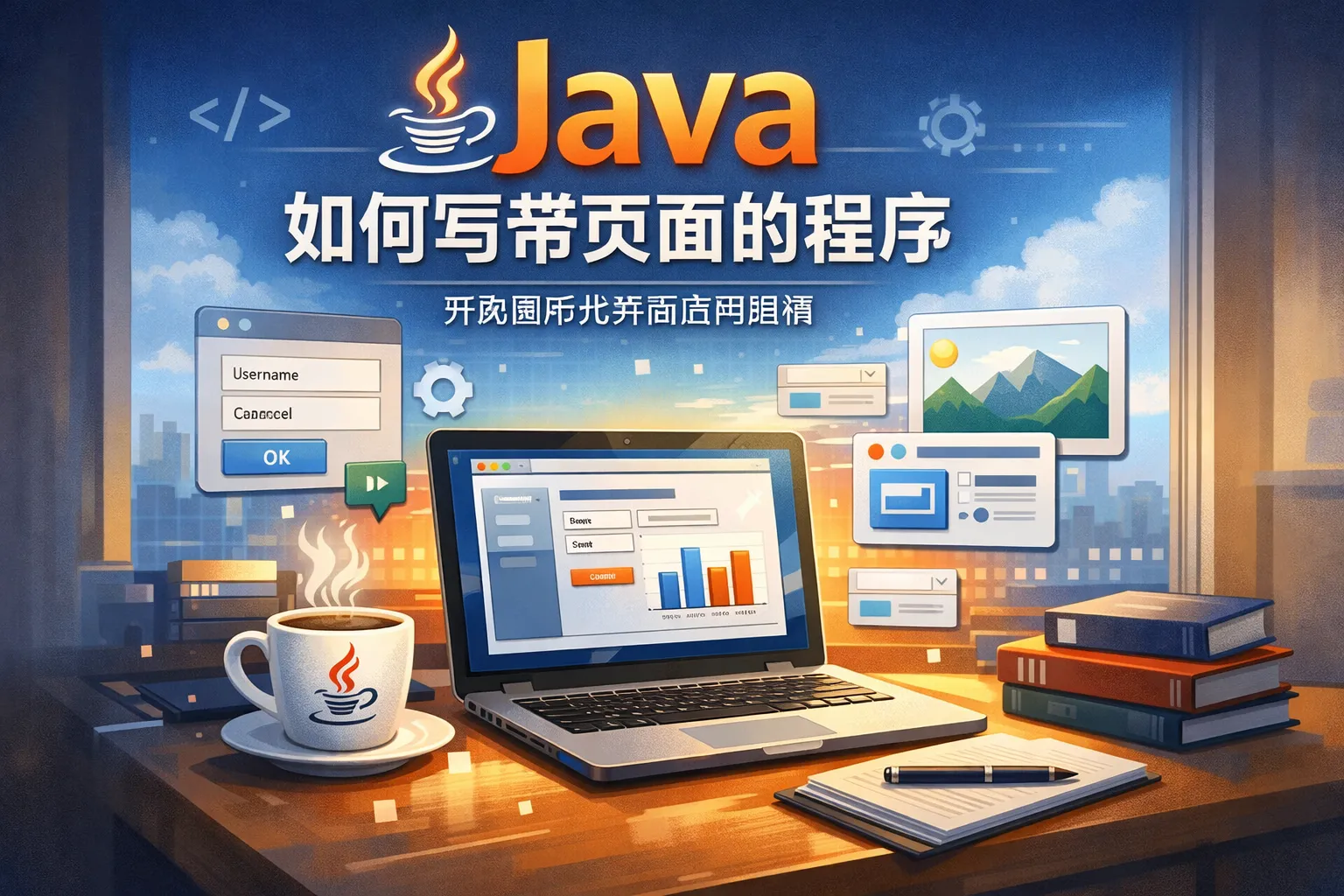 java如何写带页面的程序