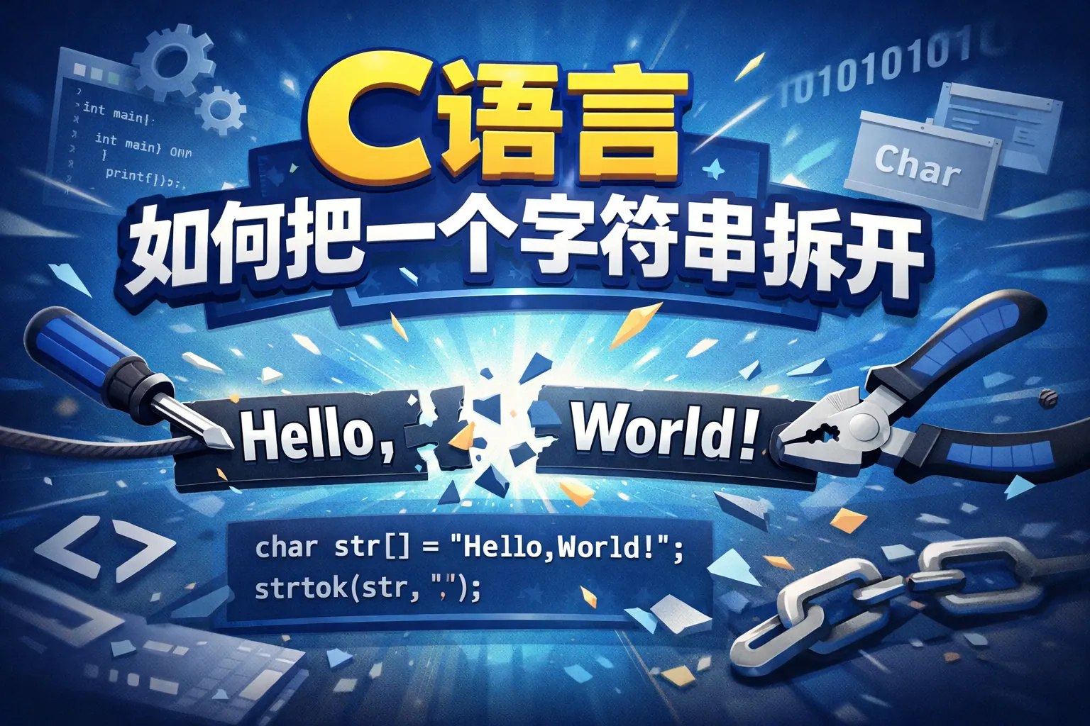 c语言如何把一个字符串拆开