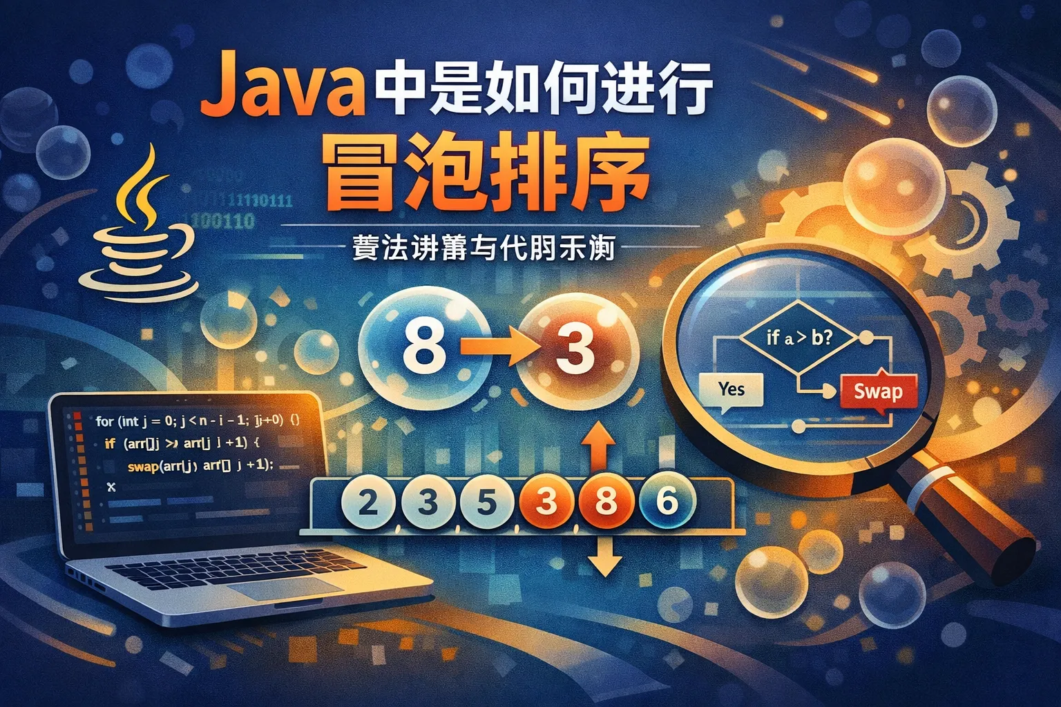 java中是如何进行冒泡排序