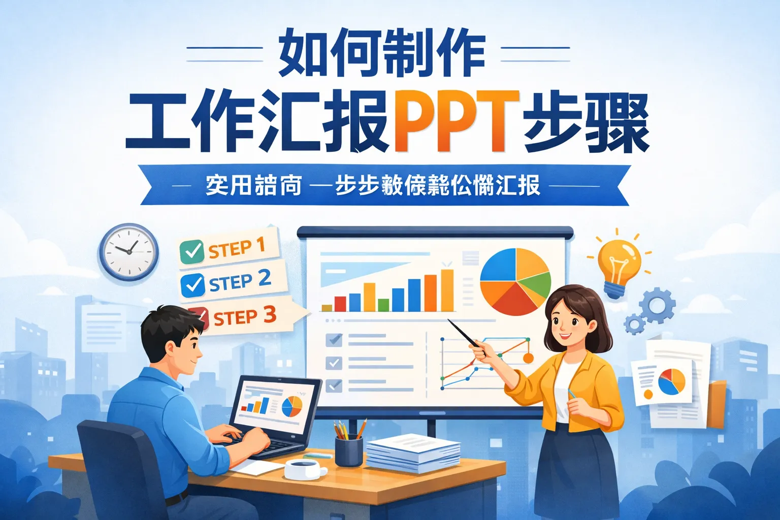 如何制作工作汇报ppt步骤