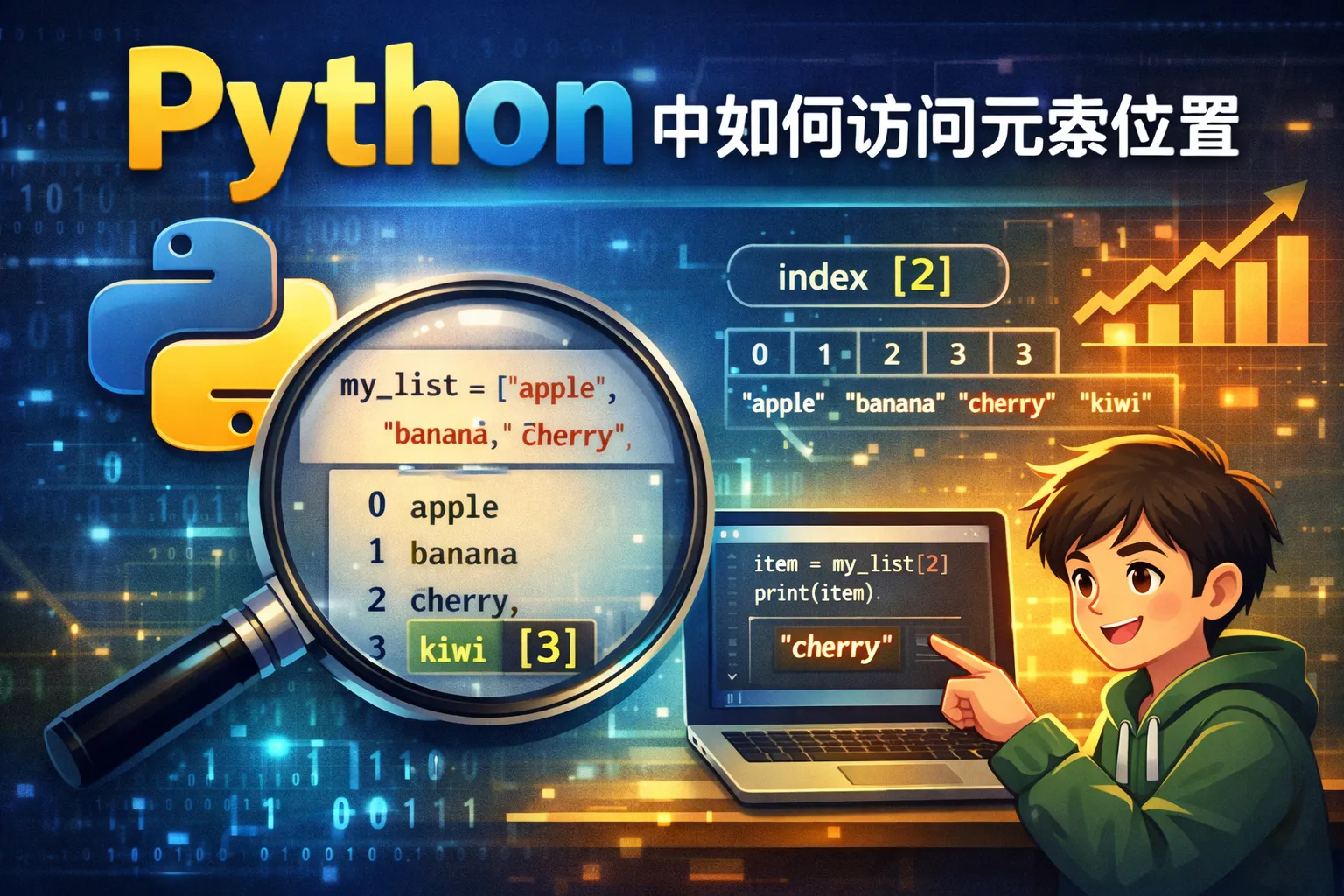 Python中如何访问元素位置