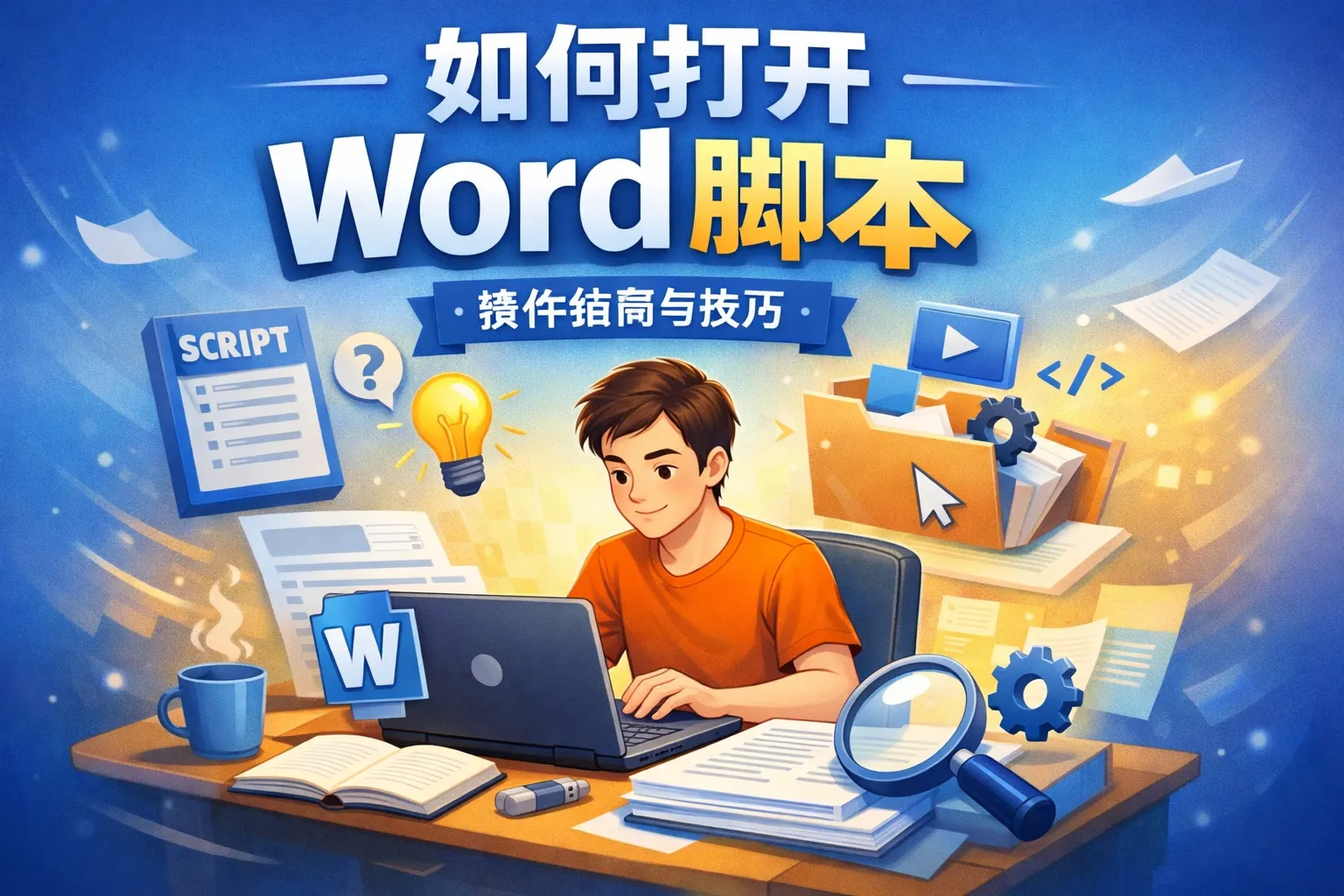 如何打开word脚本