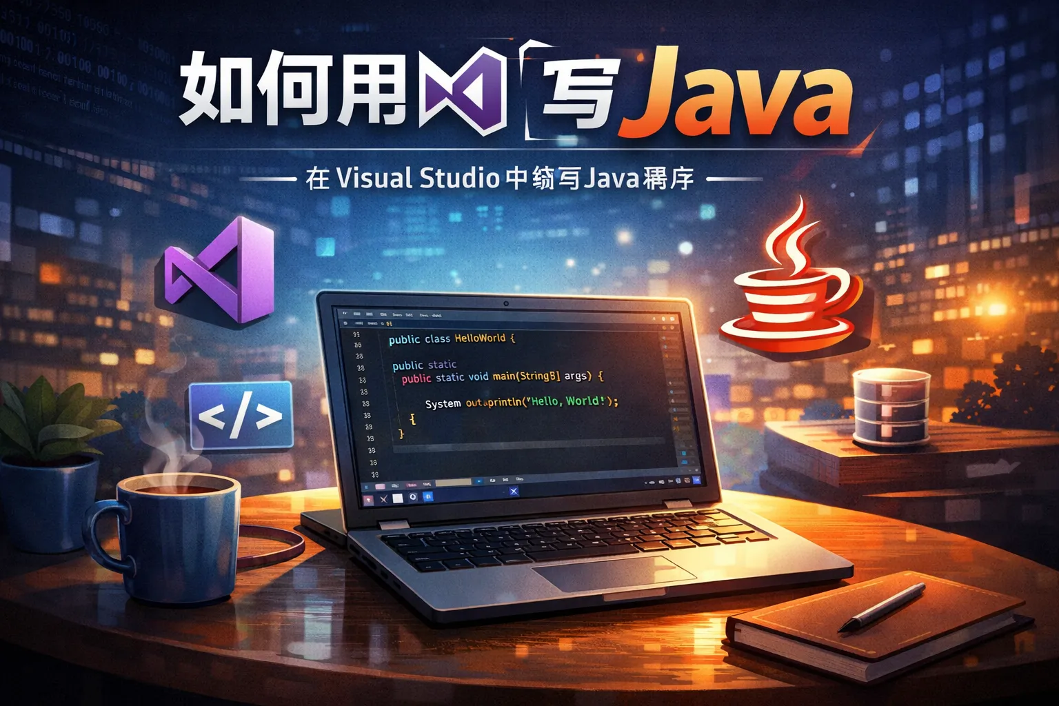 如何用vs的写java