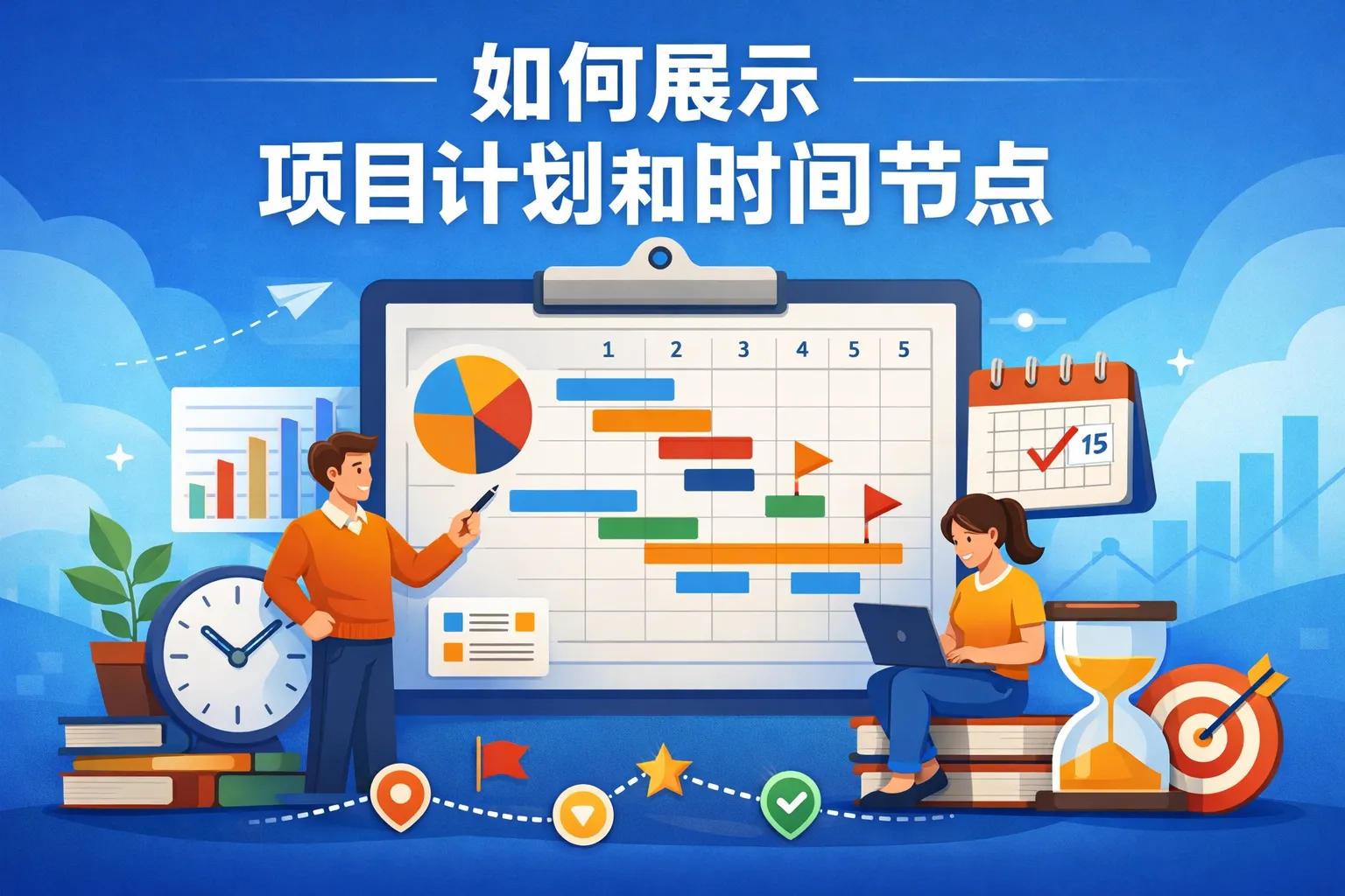 如何展示项目计划和时间节点
