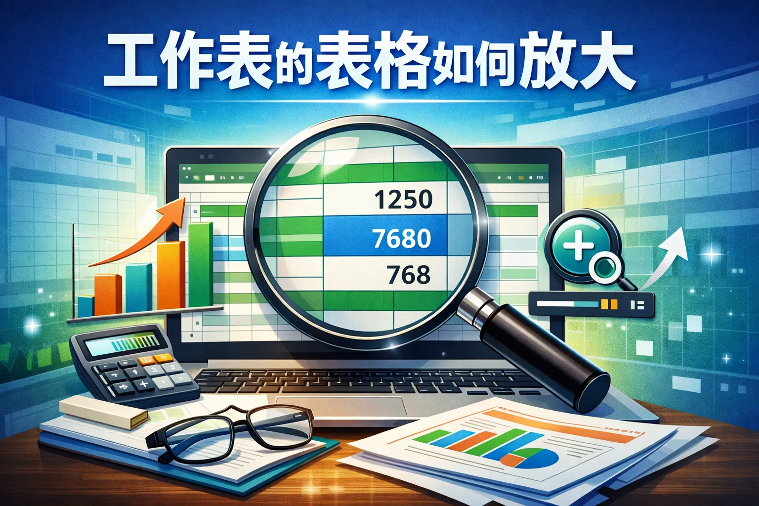 工作表的表格如何放大