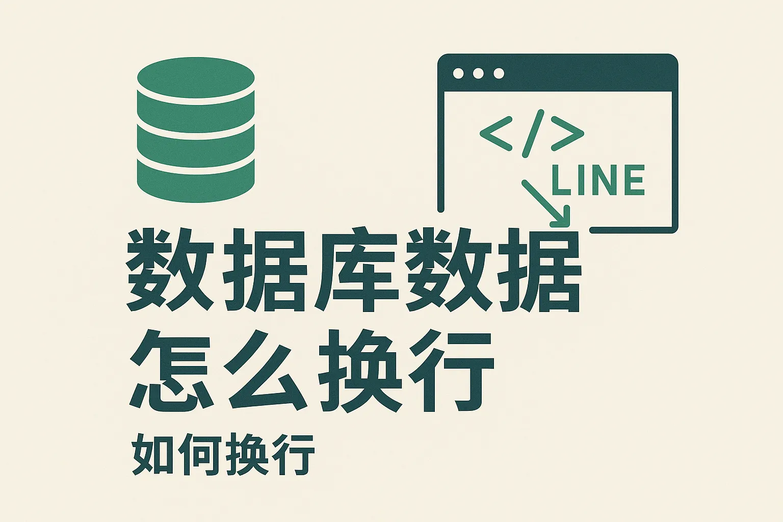 数据库数据怎么换行