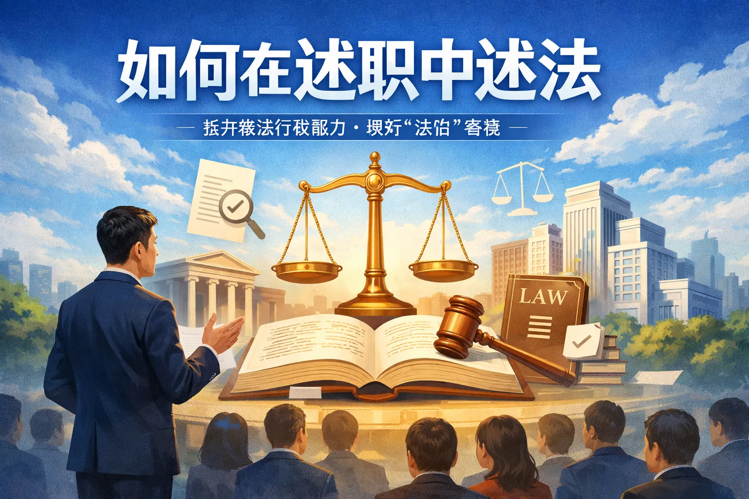 如何在述职中述法