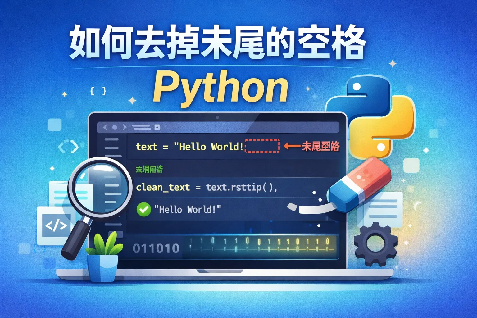 如何去掉末尾的空格python