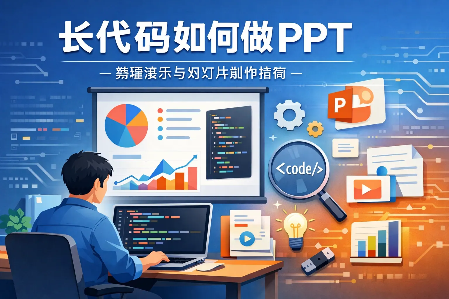 长代码如何做ppt