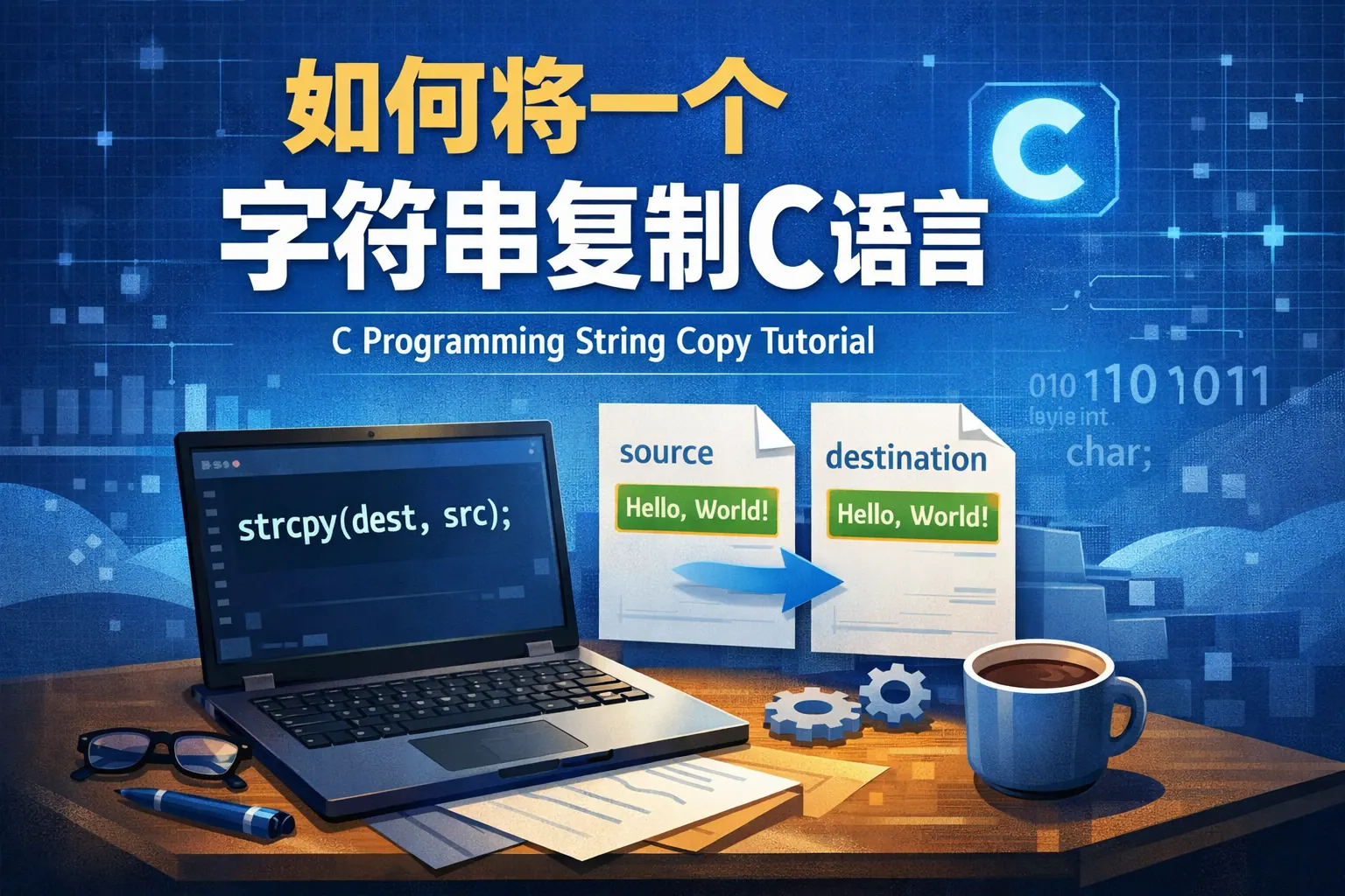 如何将一个字符串复制c语言