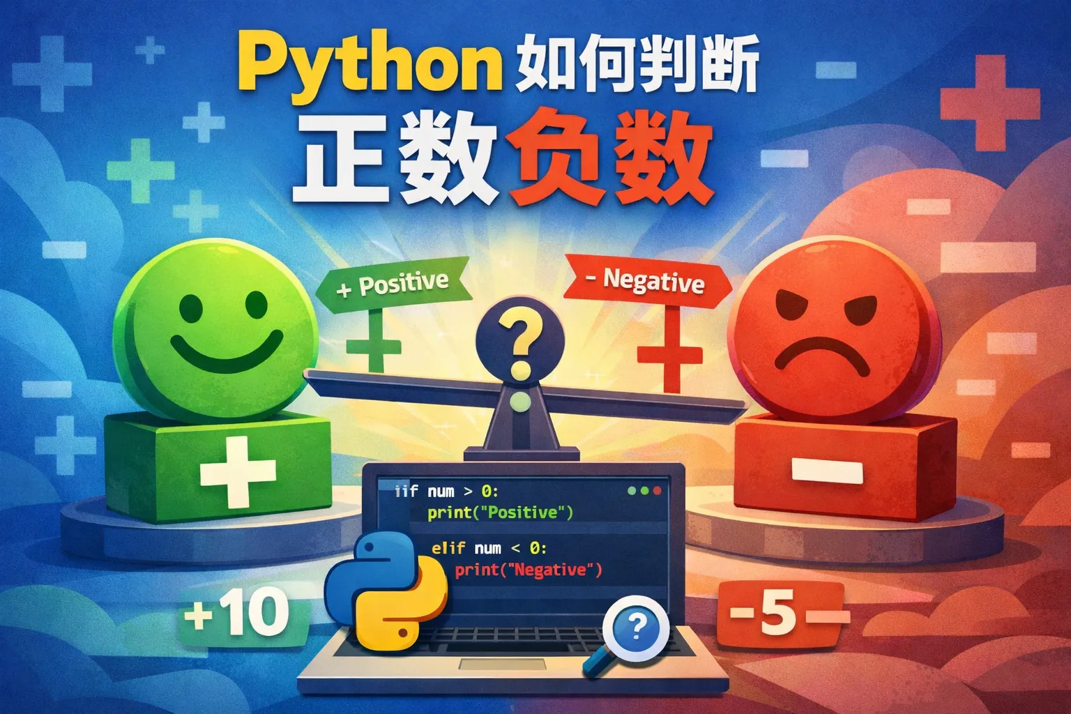 python 如何判断正数负数