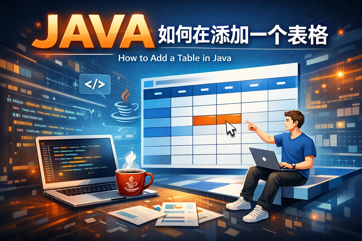 java如何在添加一个表格
