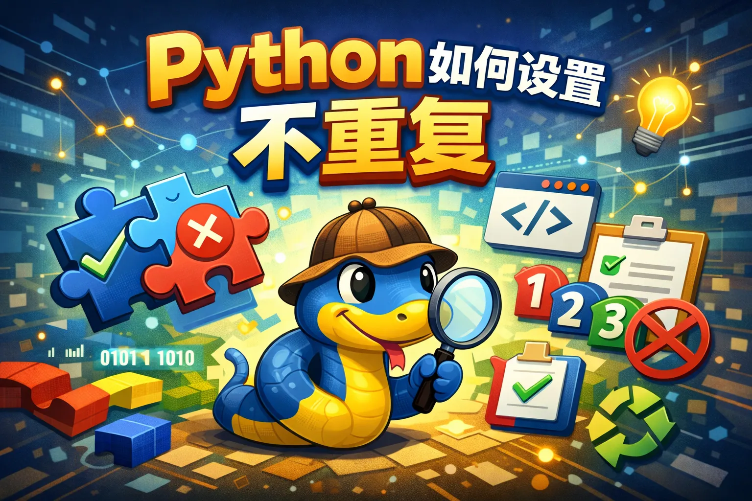 python如何设置不重复