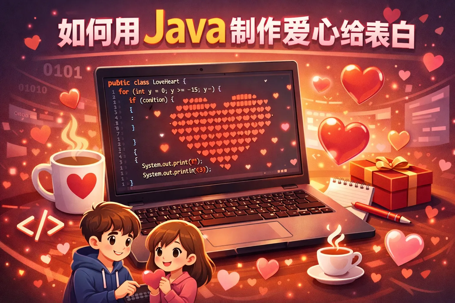 如何用Java制作爱心给表白