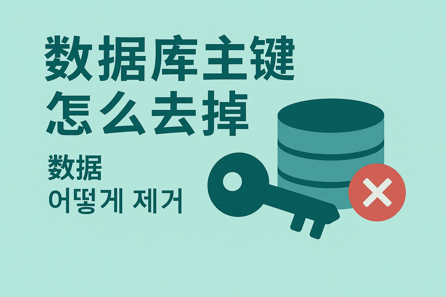 数据库主键怎么去掉