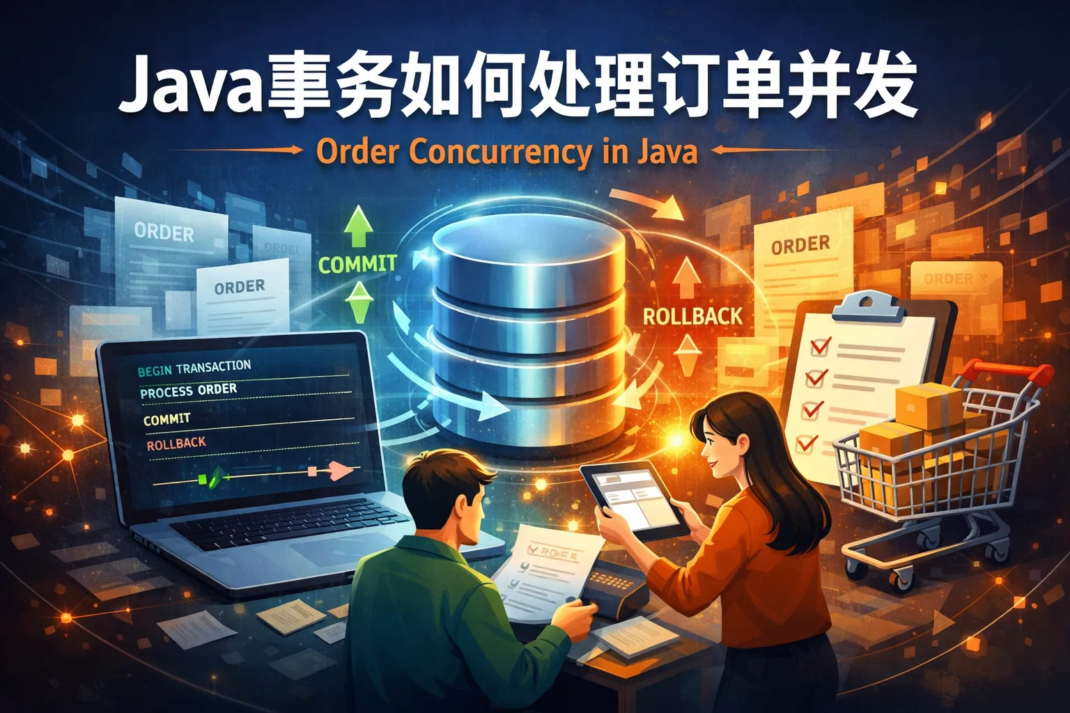 java事物如何处理订单并发