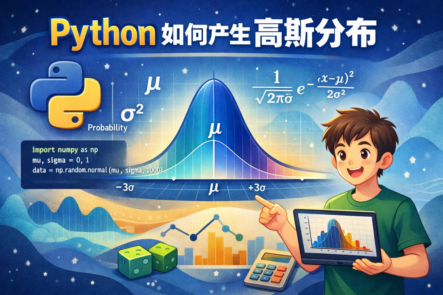 python如何产生高斯分布