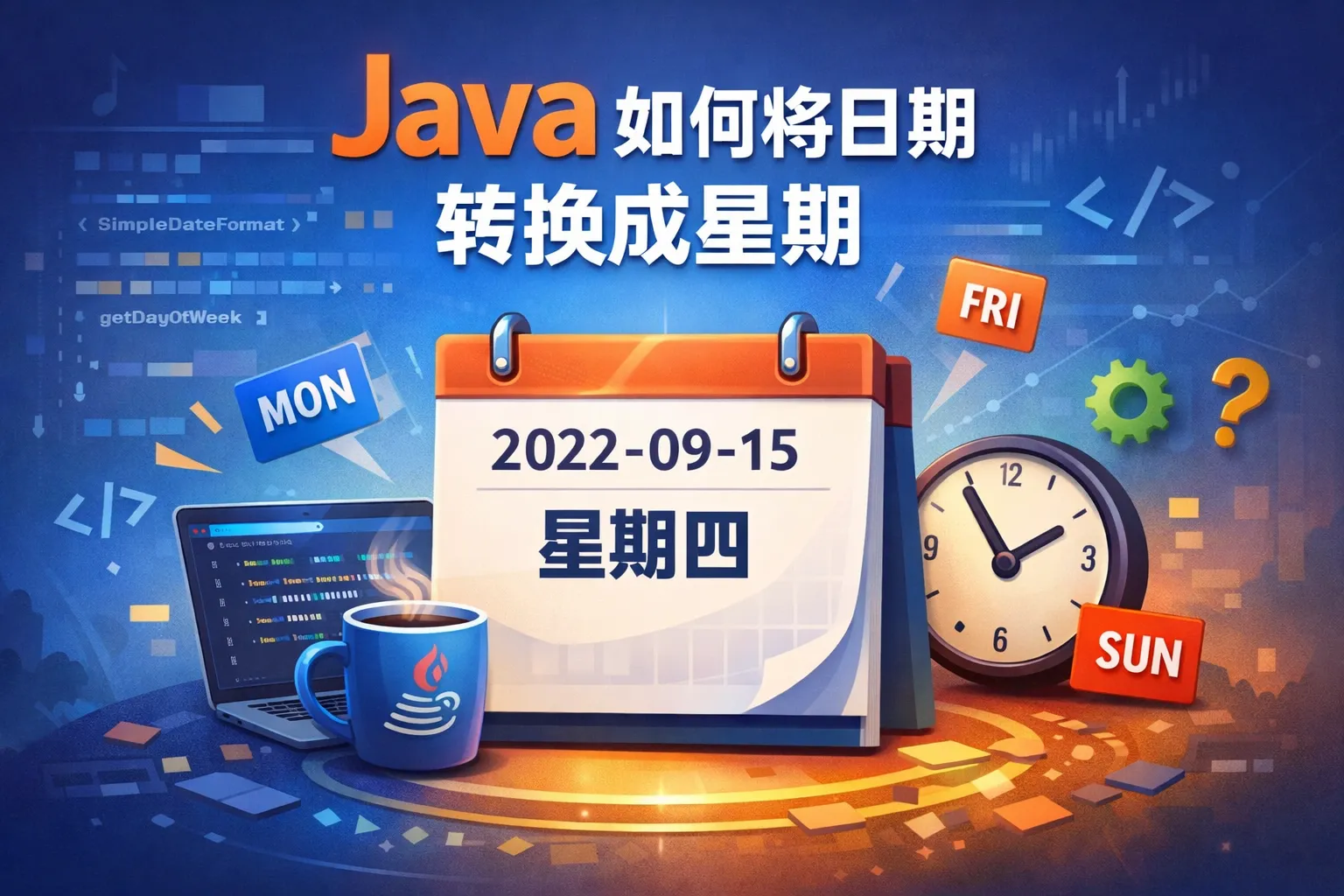 java如何将日期转换成星期