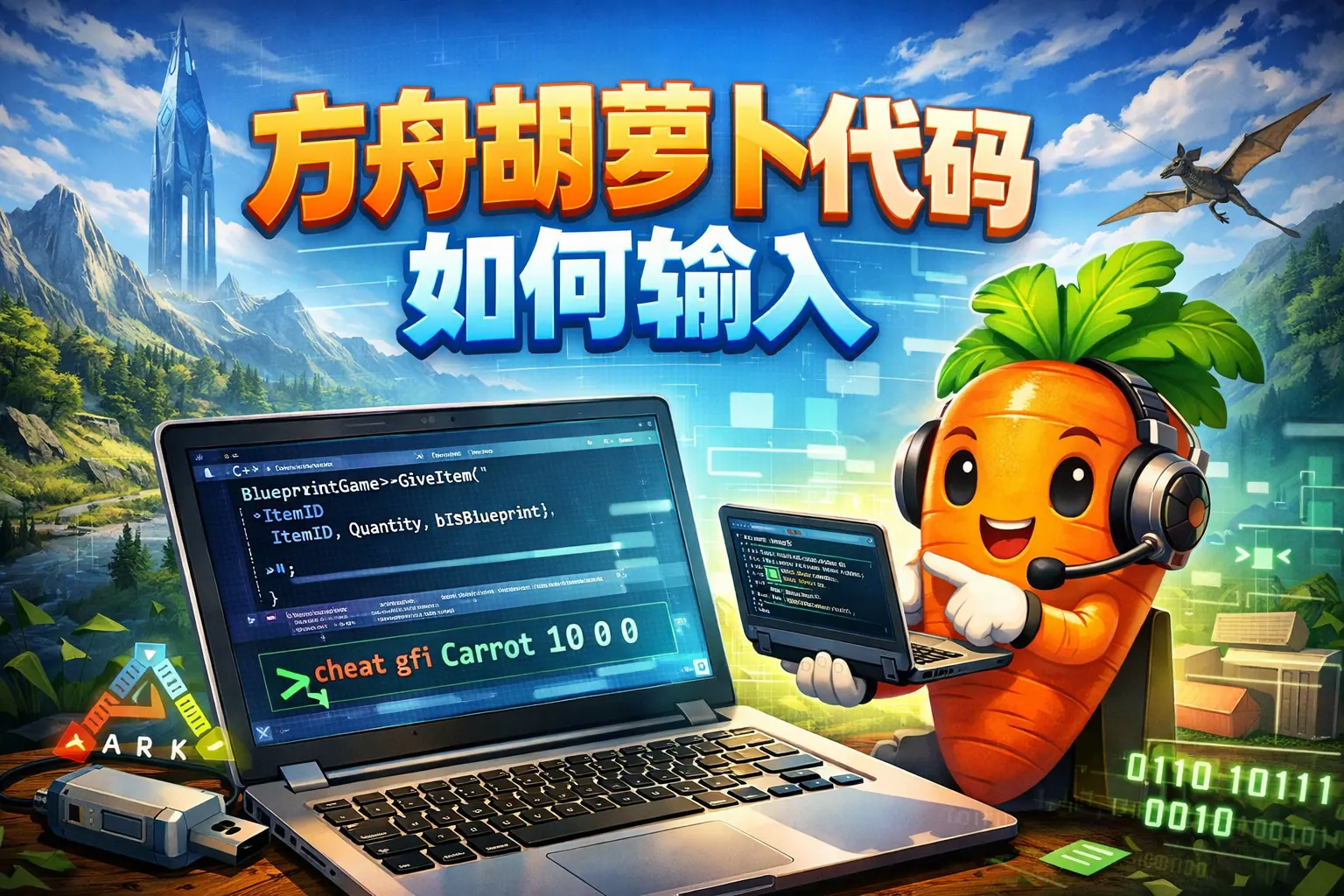 方舟胡萝卜代码如何输入