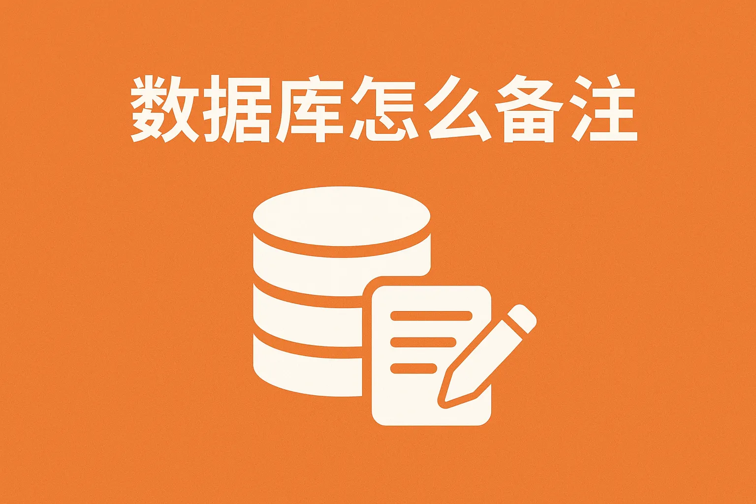 数据库怎么备注