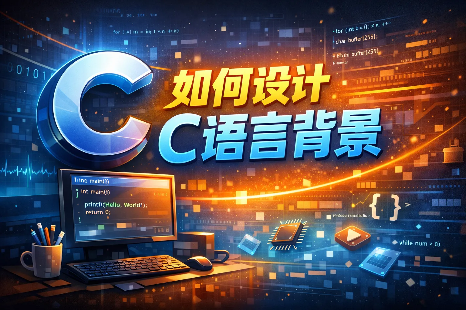 如何设计c语言背景