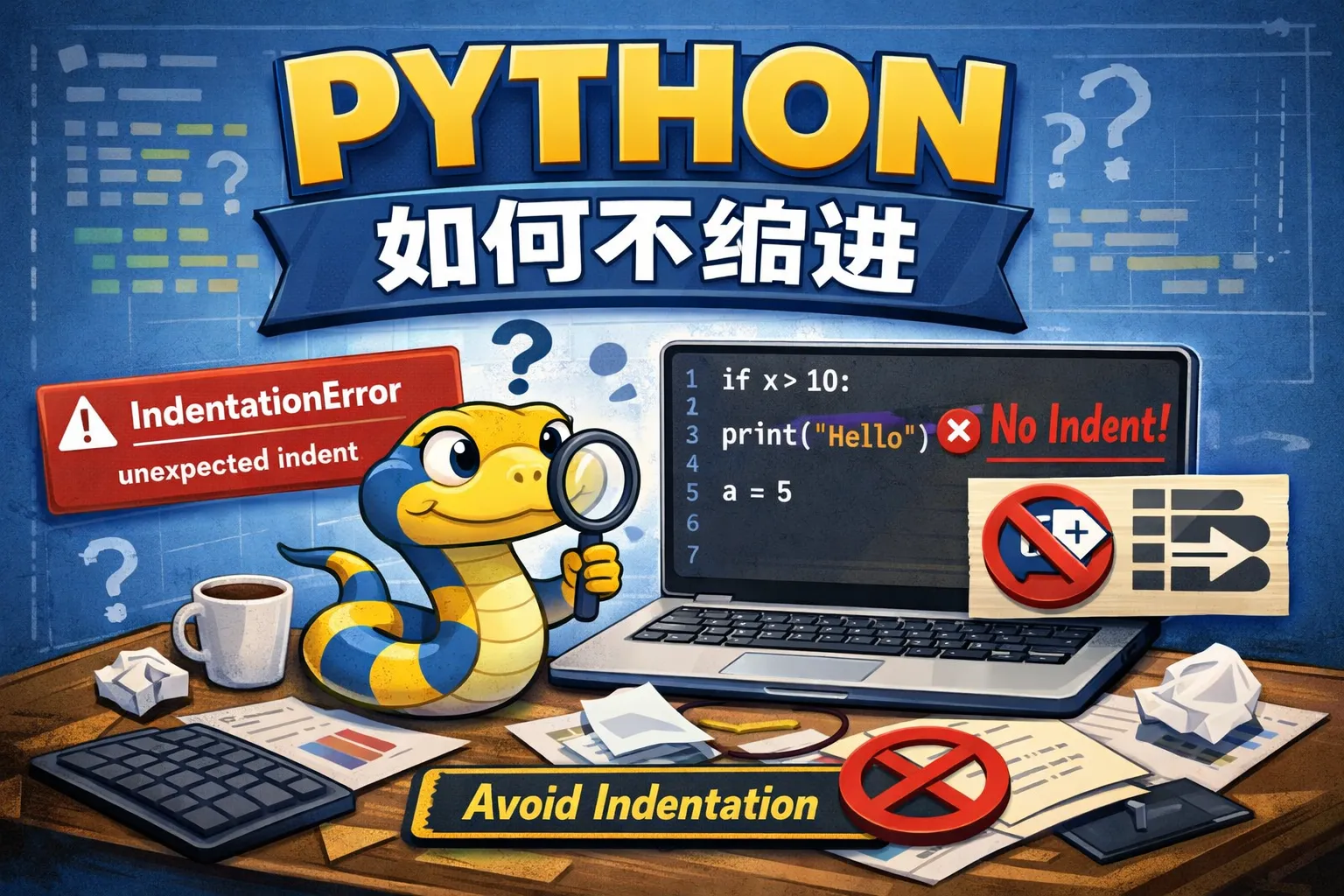 python如何不缩进