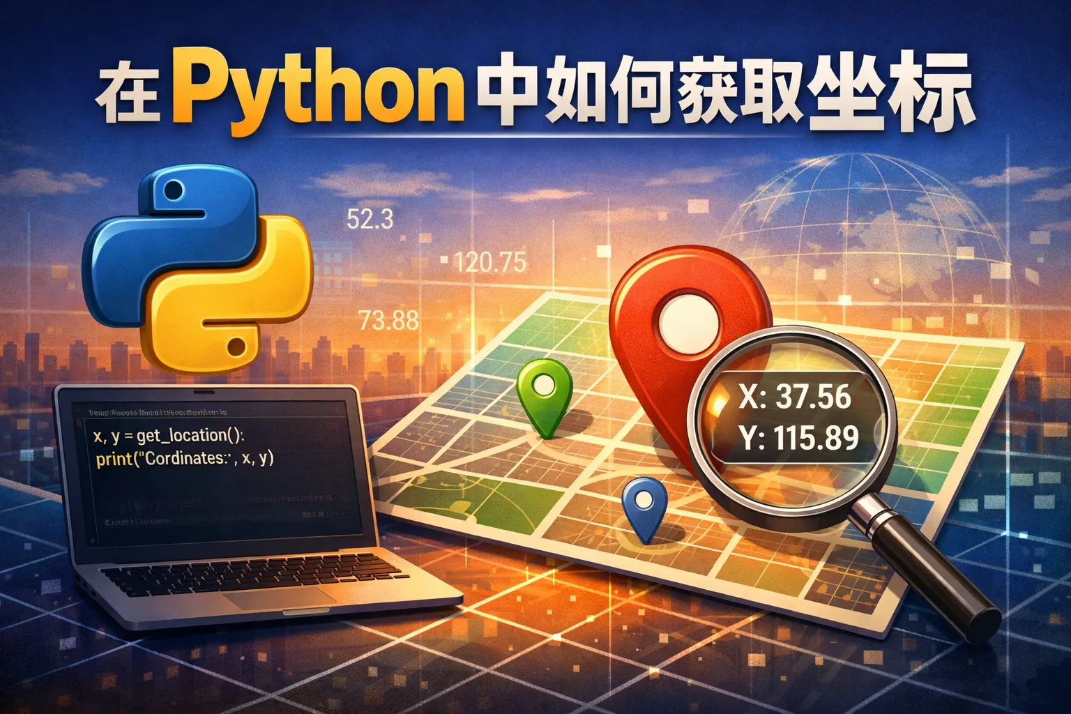在python中如何获取坐标