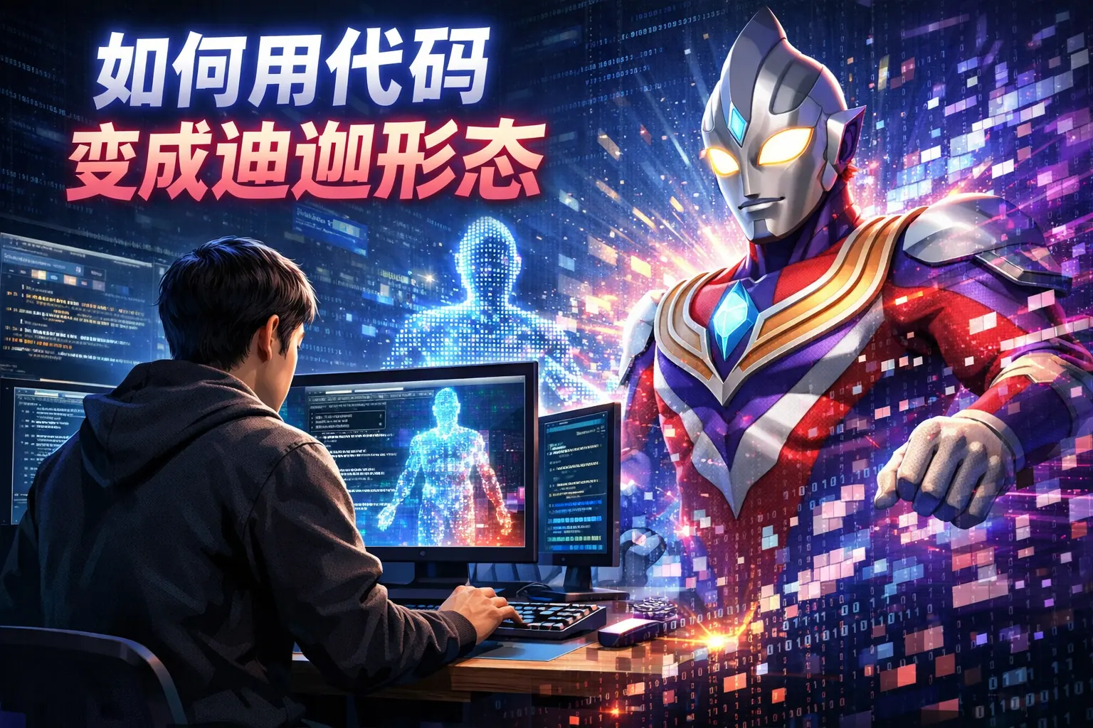 如何用代码变成迪迦形态