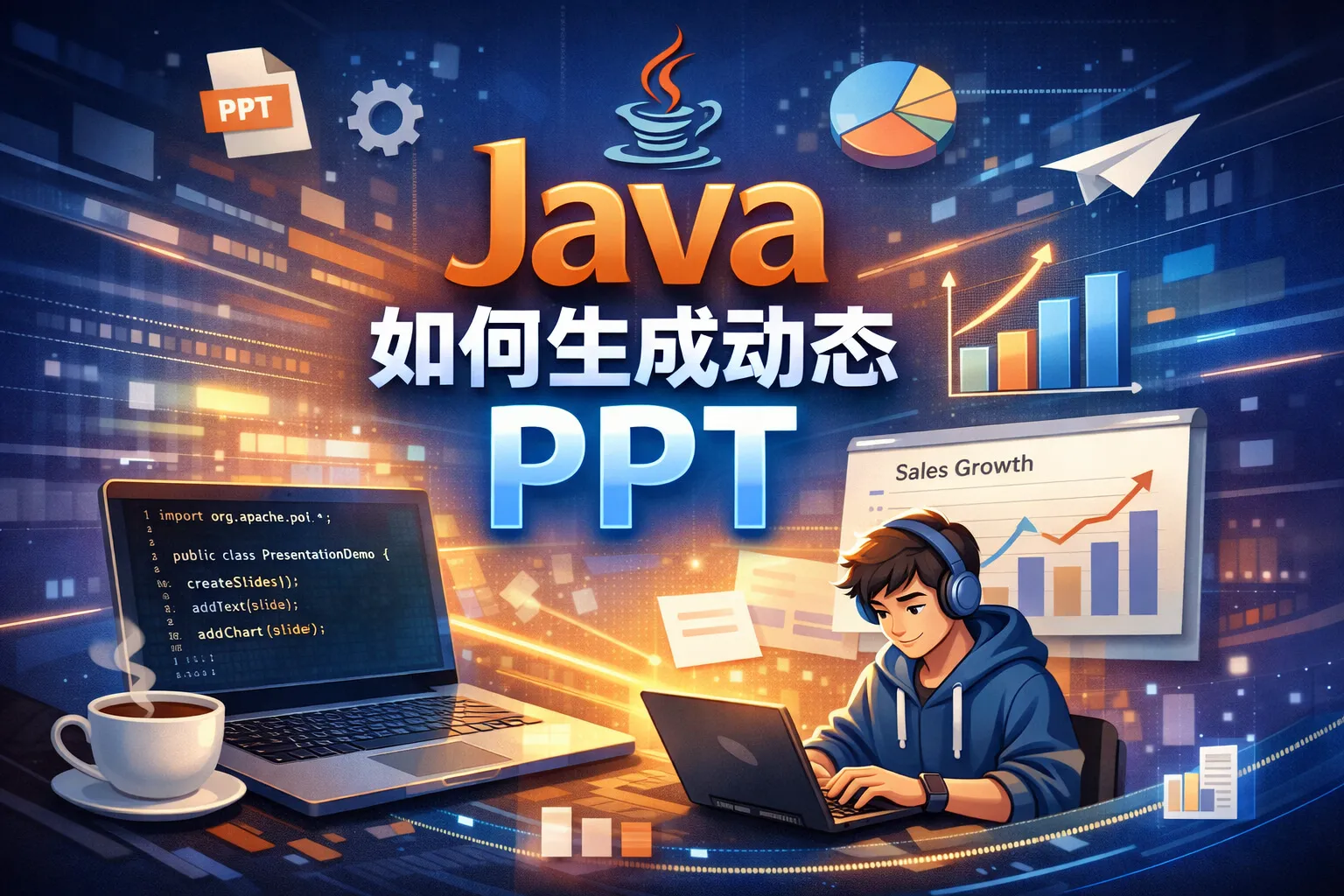 java如何生成动态ppt