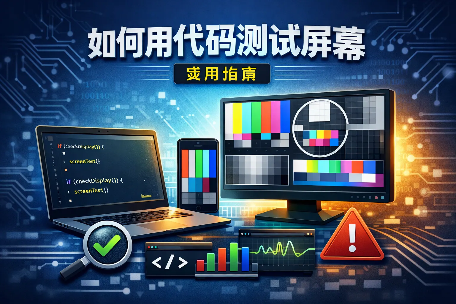 如何用代码测试屏幕