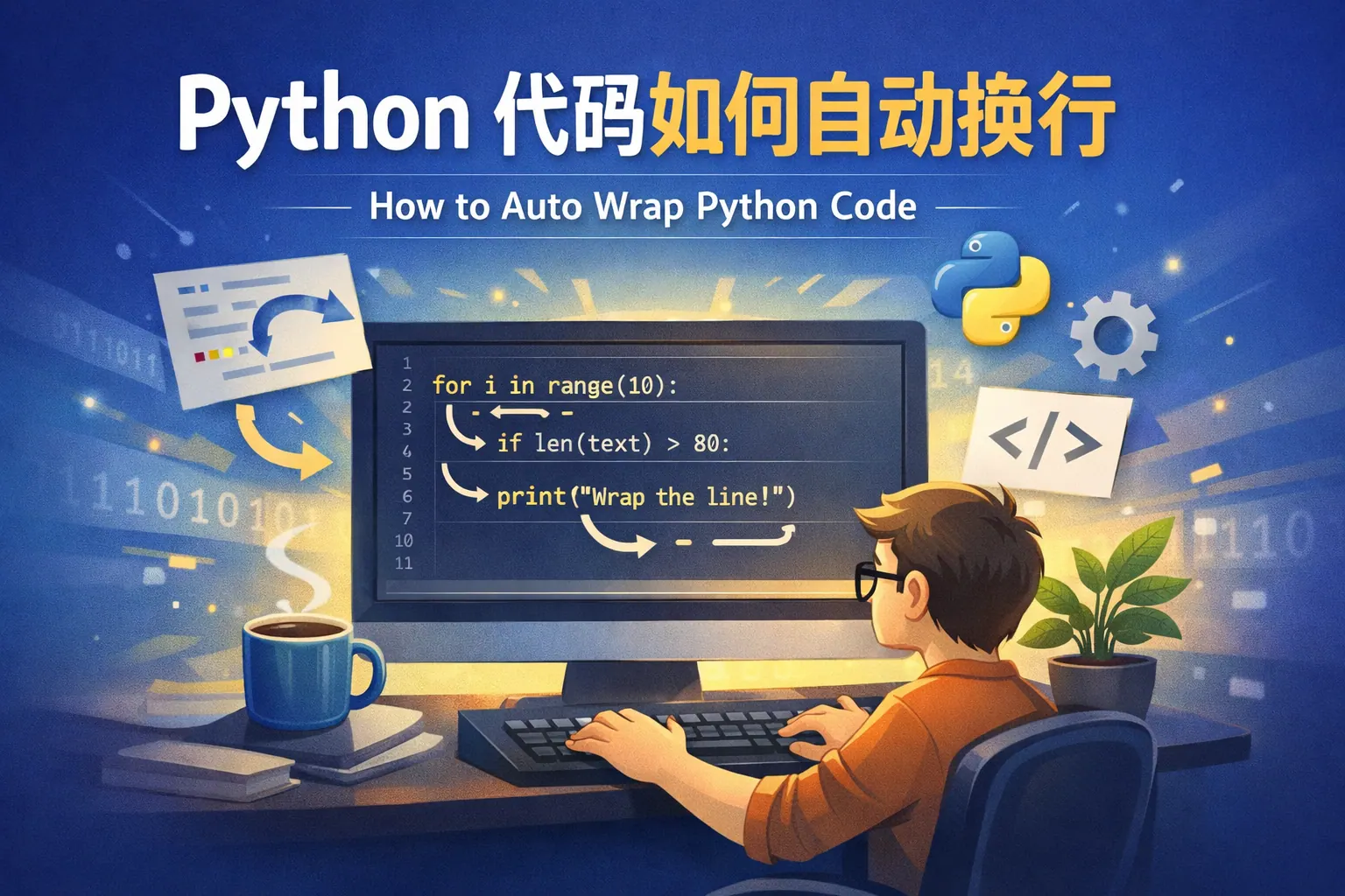python 代码如何自动换行
