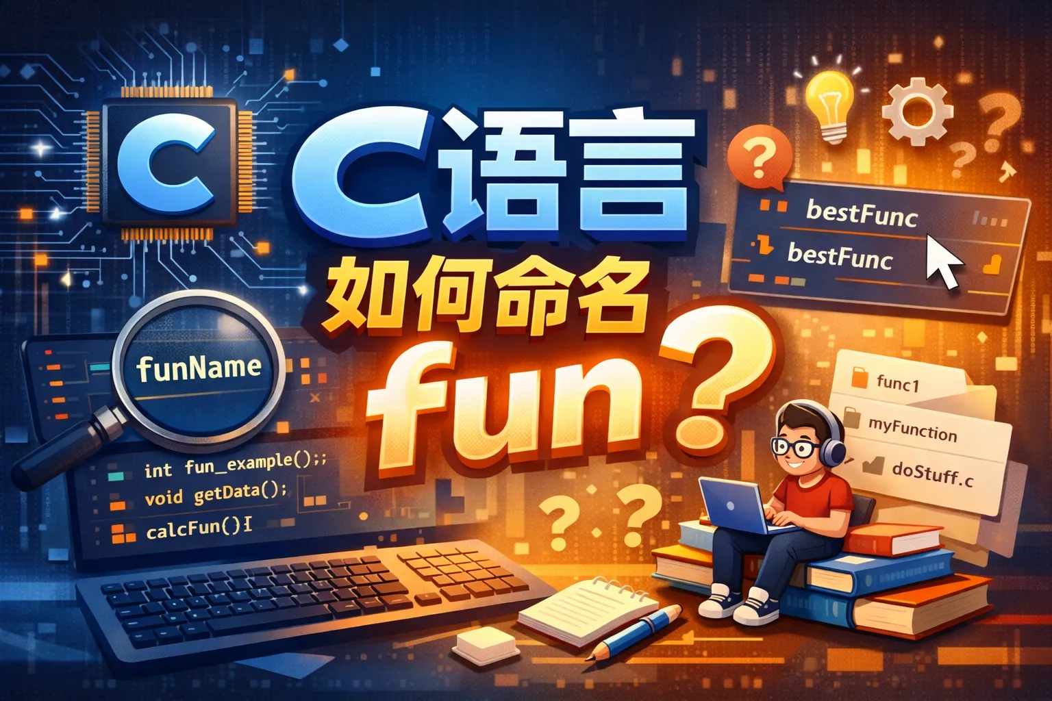 c语言如何命名fun