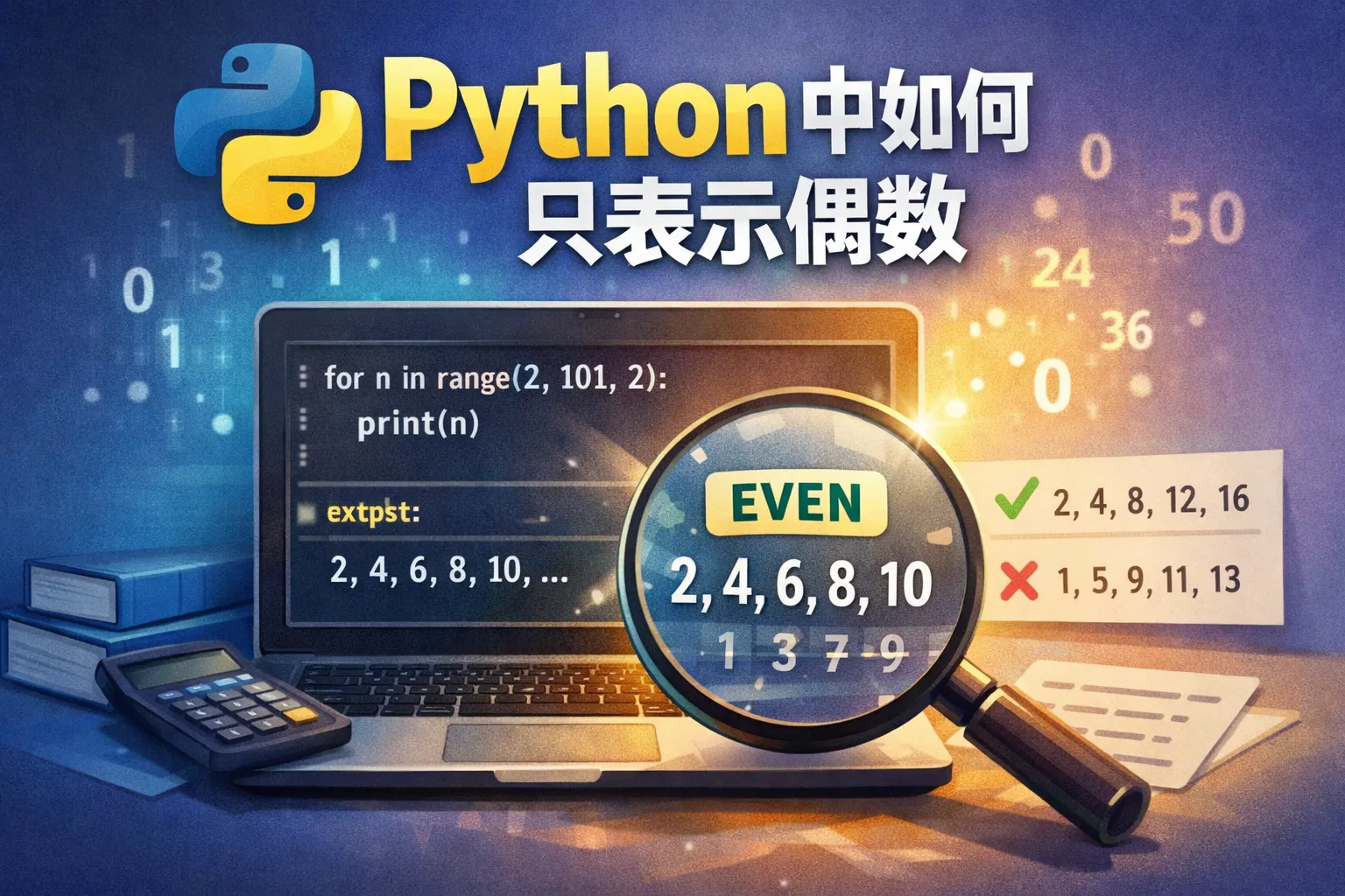 python中如何只表示偶数