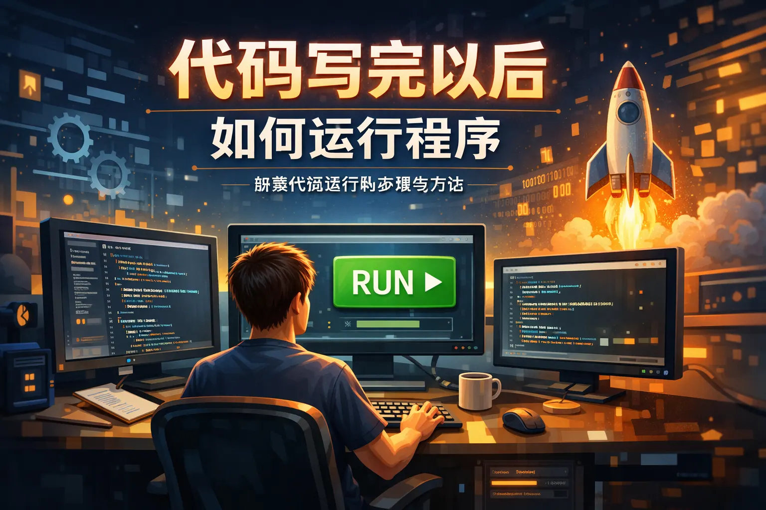 代码写完以后如何运行程序