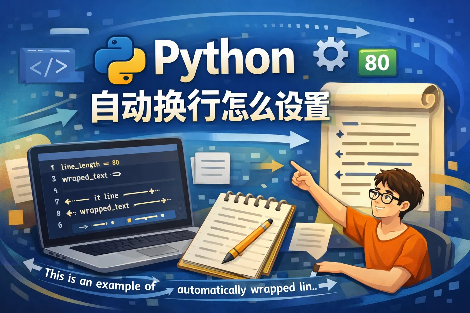 python自动换行怎么设置