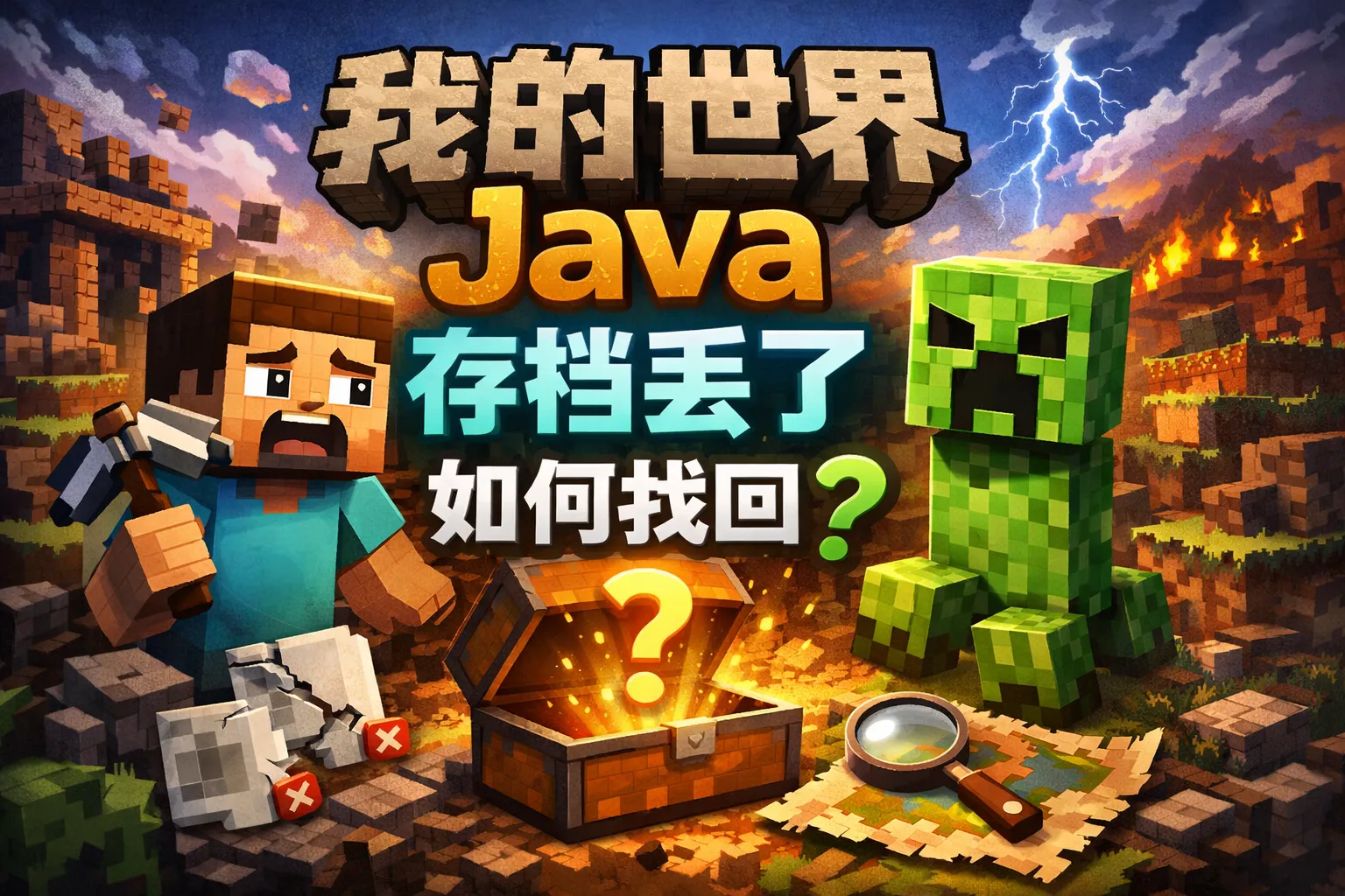 我的世界java存档丢了如何找回